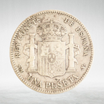 Spain, 1 Peseta 1901 – Alfonso XII (Second Portrait), VF