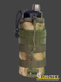 Тактическая бутылка с чехлом Gongtex Bottle Holder (WB0008). Мох