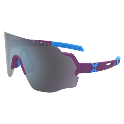 Спортивные очки с диоптриями HILX Savage (L) / Matt Purple Blue / Silver Lens