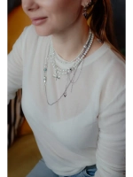 Колье многослойное с подвесками
