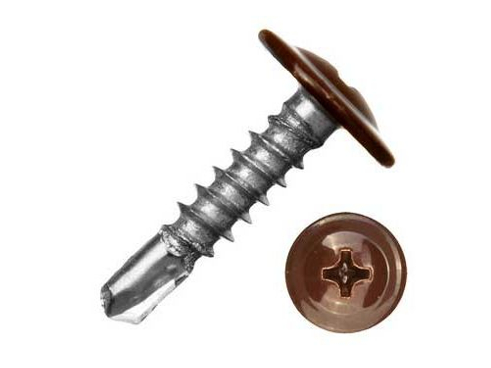 Саморез п/ш шоколад 4,2*25 RAL 8017 сверло (230шт/уп)