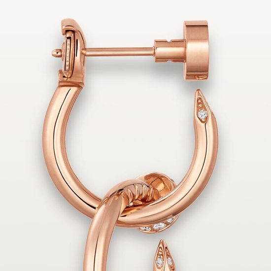 Серьги Juste un Clou двойные с бриллиантами