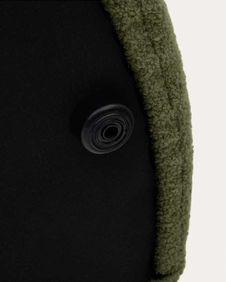 Пуф Kaeli Ø43х44 см со съемным чехлом из зеленого букле