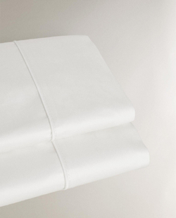 Zara Home - Простыня из сатина (500 линий), белый, 290x280 см