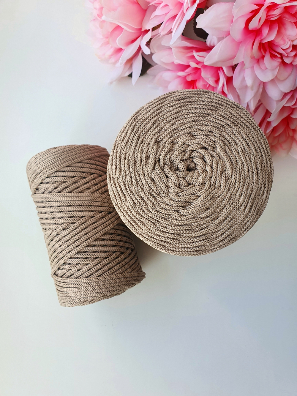 White polyester cord 4 mm