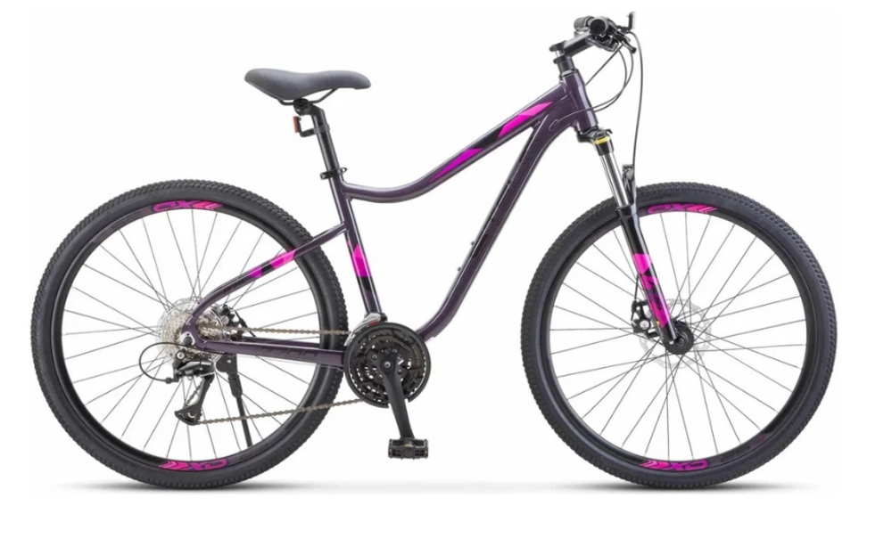 Велосипед 27,5" STELS Miss 7700, рама 15.5 темно-пурпурный