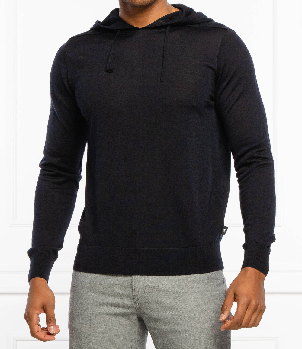 Хлопковый свитер Emporio Armani - темно-синий(8N1MUW 1MJWZ)
