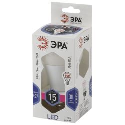 Лампа светодиодная ЭРА STD LED A60-15W-860-E27 15Вт груша холодный дневной свет Е27 | Лампы cветодиодные Груша (A)