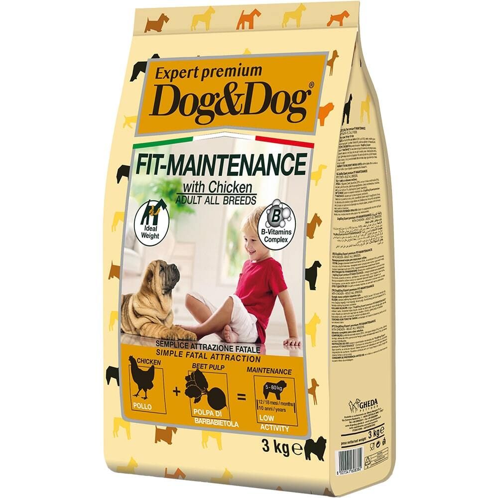 Сухой корм Dog&amp;Dog Expert Premium Fit-Maintenance с курицей для взрослых собак контроль веса 3 кг