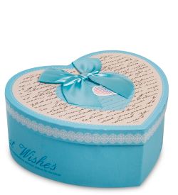 WG-08/3-B Коробка подарочная «Сердце» цв.голубой