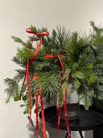 Букет из нобилиса, кедра , пихты в вазу