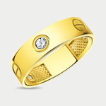 Кольцо для женщин из желтого золота 585 пробы с фианитами (арт. л1957)