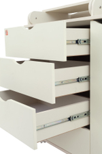 Комод "Смайл Плюс" 5 ящ. (арт.86) МДФ 832/5 (слоновая кость)