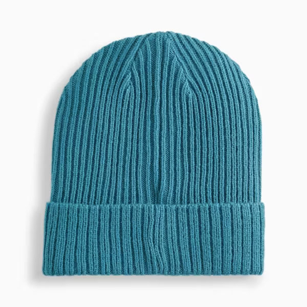 Шапка PUMA Ribbed Classic Cuff Beanie, 02403811, бирюзовый