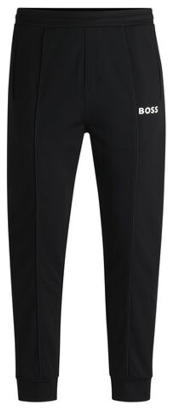 Мужские теннисные штаны BOSS Hadiko MB Regular-Fit In Stretch Gabardine - черный