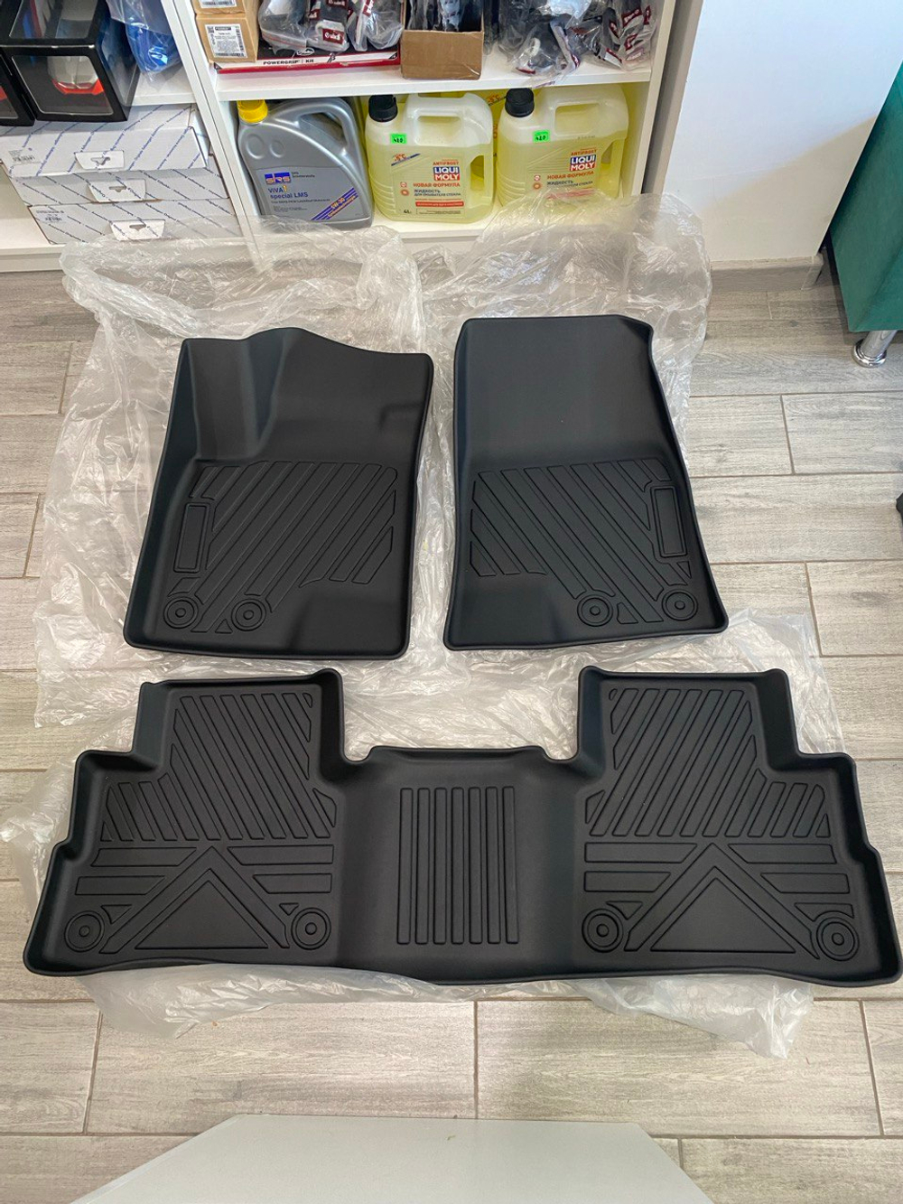 Коврики HAVAL DARGO (2022-2025) 4WD с высокими бортами всесезонные (3D TPE) (к-т на 2 ряда)