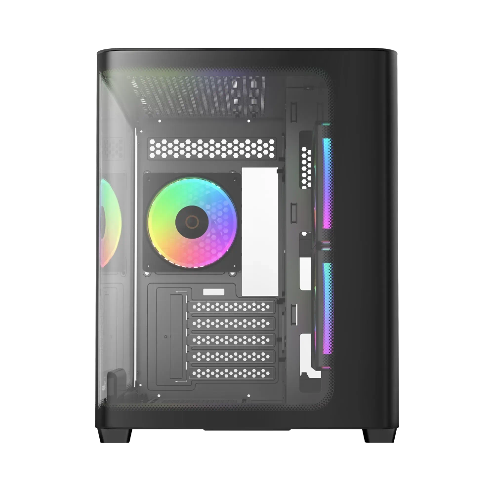 Корпус Ocypus Iota C50 BK Curve ARGB Digital mATX/ITX 2xUSB Type-C Черный Iota-C50-BKD300CD-GL