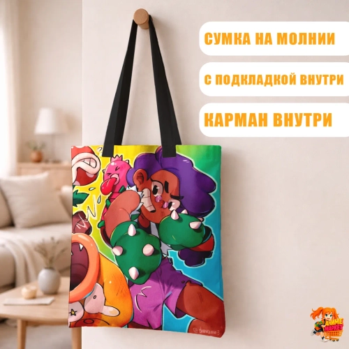 Сумка шоппер с принтом Brawl Stars