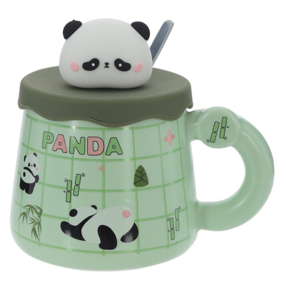 GAEM Кружка с крышкой и ложкой, 420 мл, L14 W10 H12,5 см