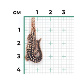 Подвеска «Крокодил» из красного золота с эмалью