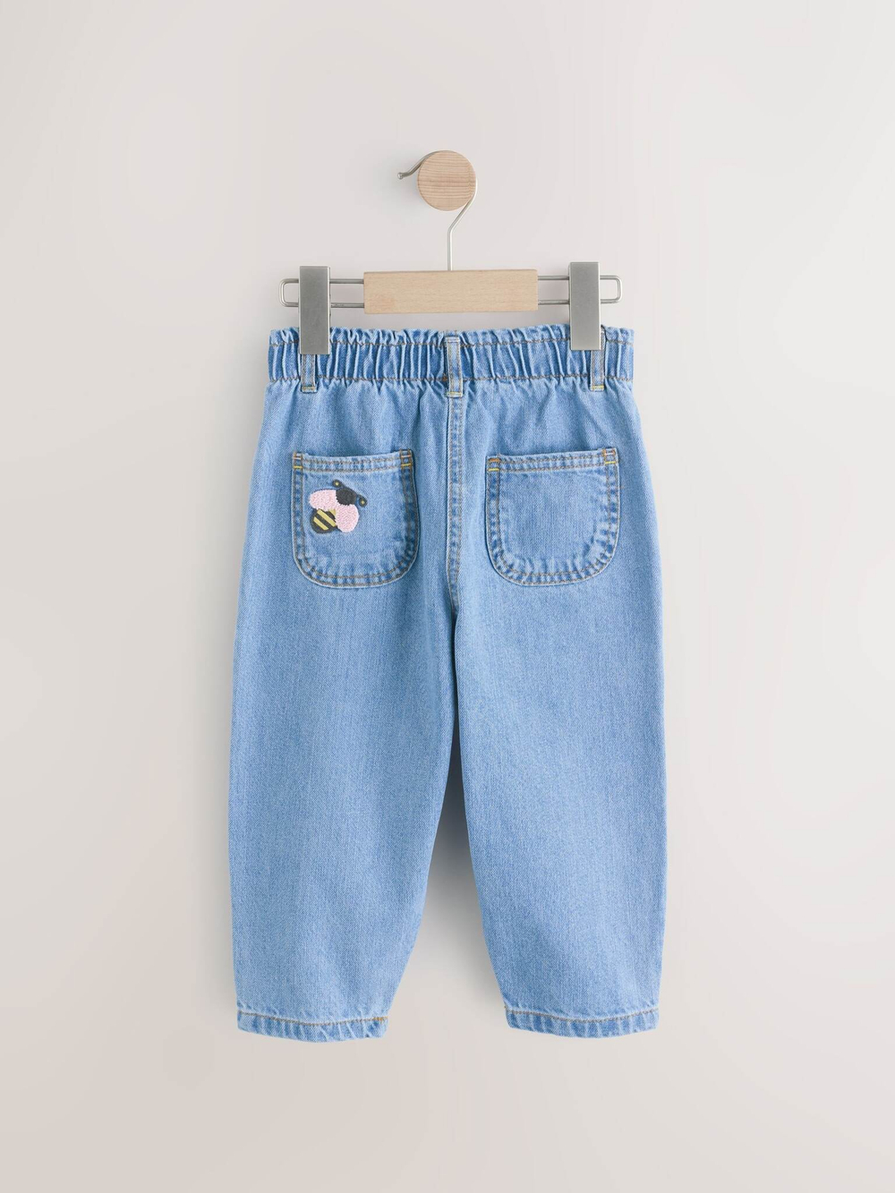 Джинсы с вышивкой для девочки Next E12-748, Синий