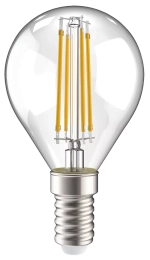 Лампа светодиодная G45 шар прозрач. 5Вт 230В 4000К Е14 серия 360° IEK