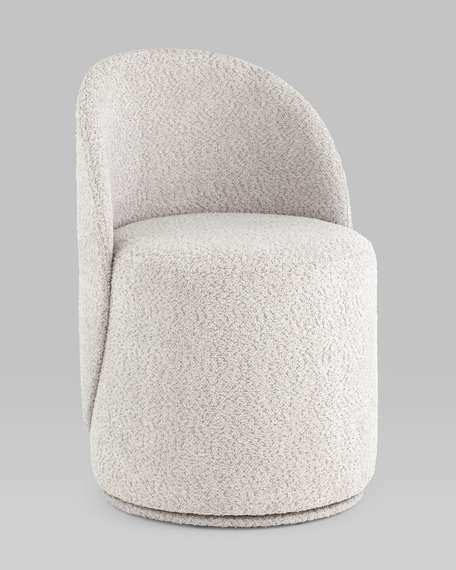 Пуф Loreen вращающийся букле светло-серый