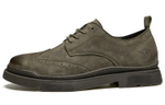 LEAVELAND Casual Leather Shoes Men"s Low top Khaki/Gray