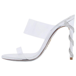 RENE CAOVILLA Slide Slippers Women"s Silver