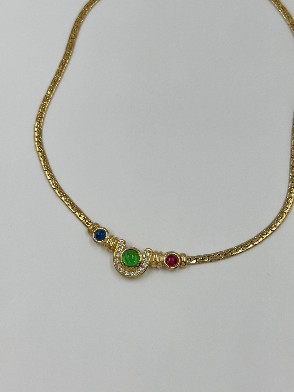 Колье с разноцветными кабошонами Christian Dior