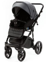 Детская коляска Adamex Nola Deluxe 2 в 1 N-SA32 (СЕРАЯ КОЖА)