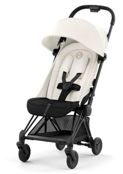 Прогулочная коляска Cybex Coya Off White с дождевиком/Matt Black