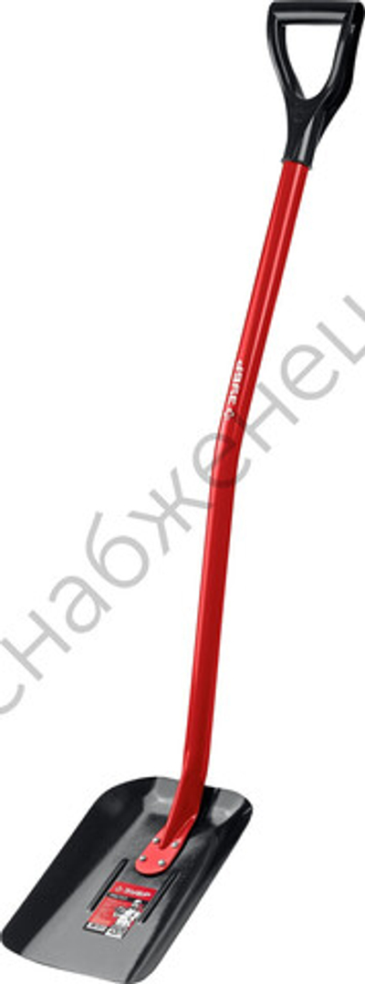 ЗУБР МАСТЕР, 295 х 230 х 1200 мм, полотно 1.5 мм, закалено, стальной изогнутый черенок с рукояткой, тип ЛСП, совковая лопата (39525)