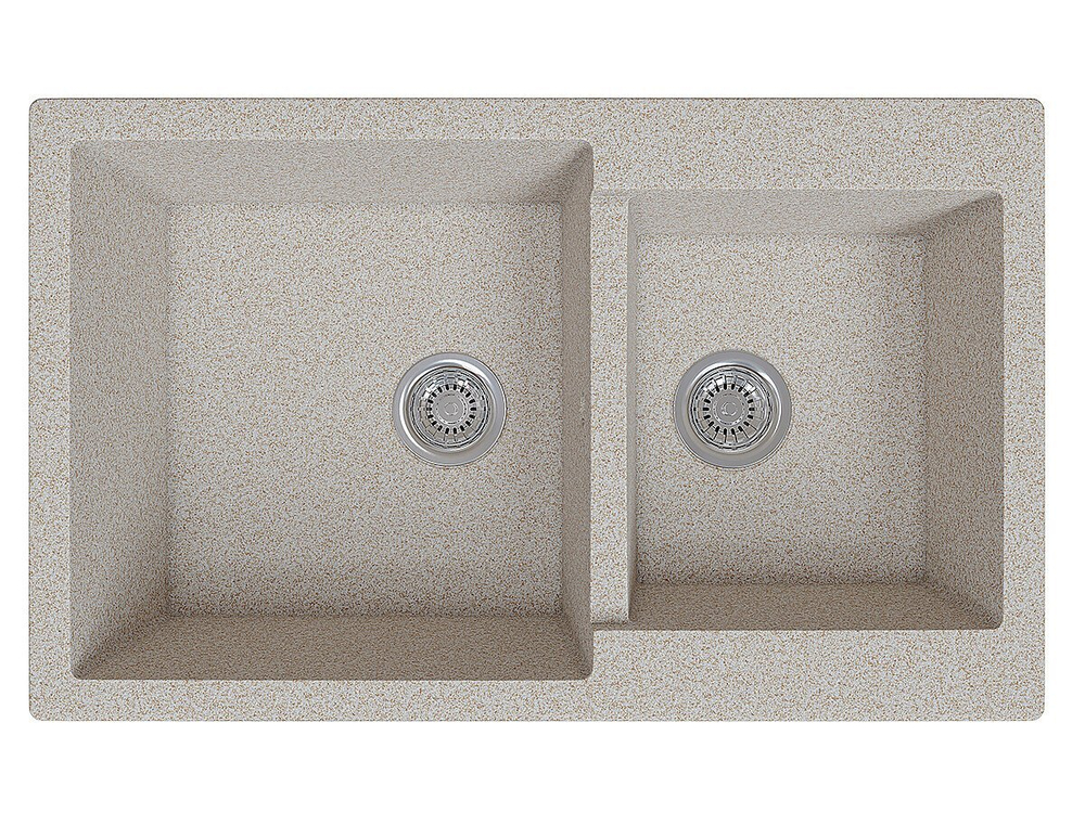 Мойка врезная Vivat 765020 2Ч МатБежевый Искусственный камень