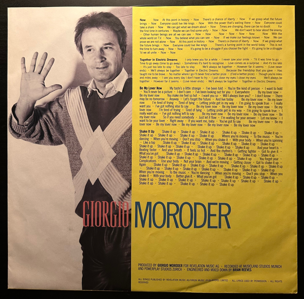 Philip Oakey & Giorgio Moroder (Европа 1985г.)