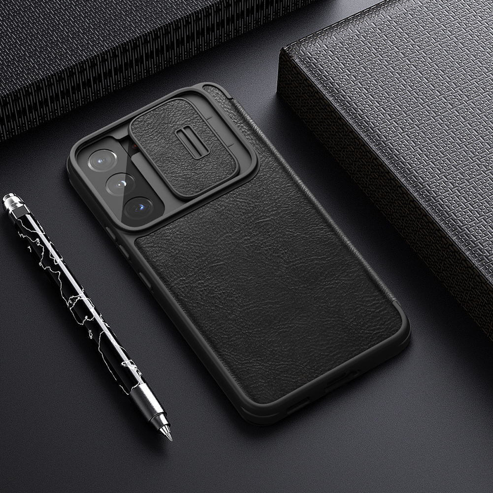 Кожаный чехол-книжка Nillkin Leather Qin Pro для Samsung Galaxy S22