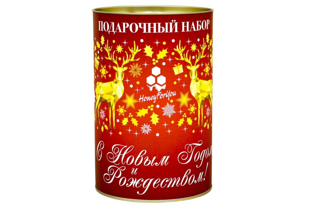 Подарочный новогодний набор с медом HoneyForYou "Медовый"