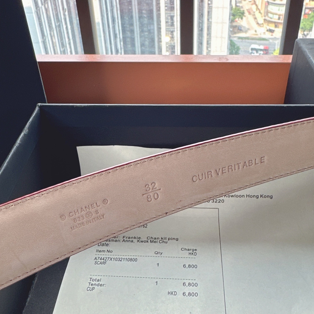 Ремень из гладкой телячьей кожи