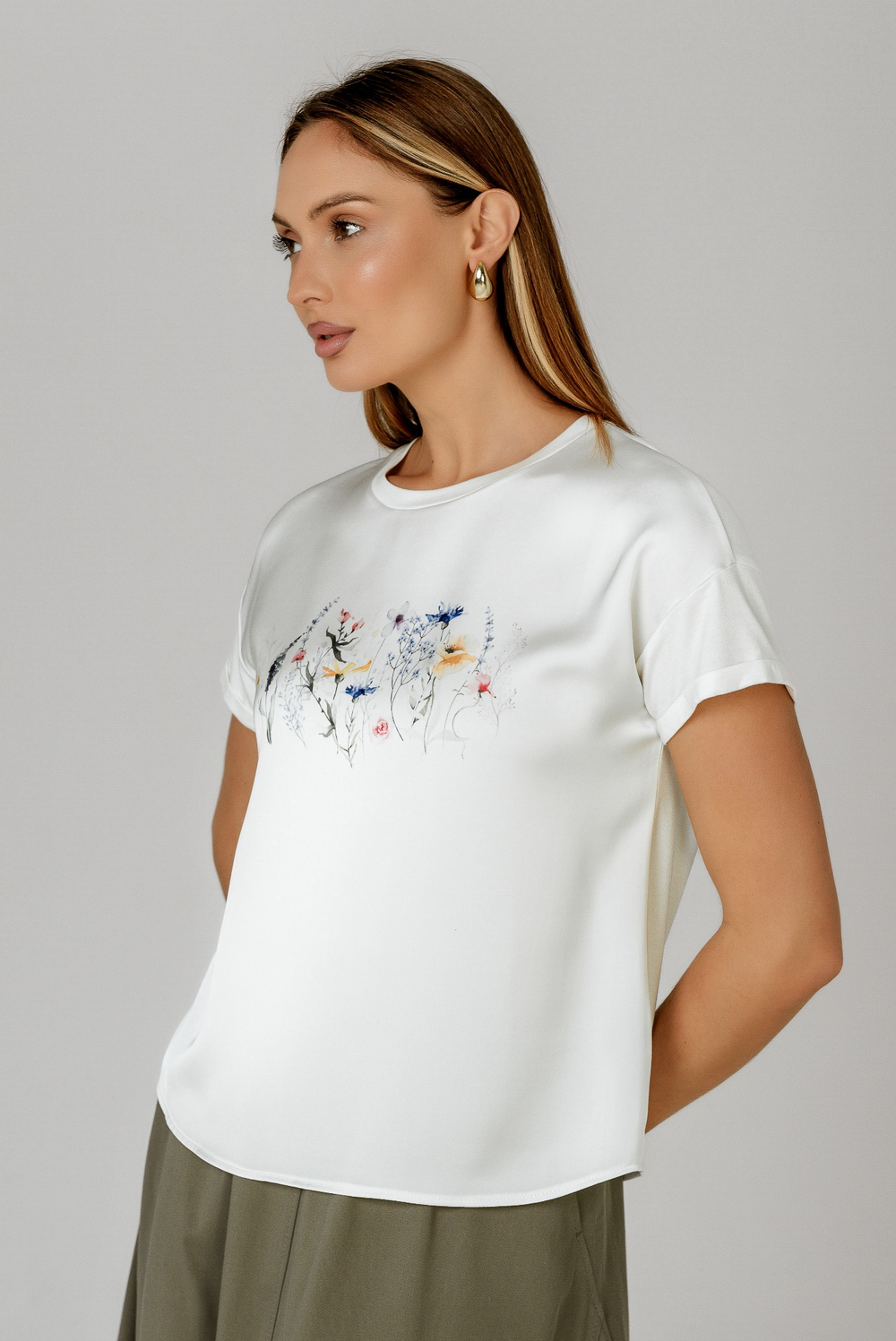 Легкая белая блуза Тамбовчанка