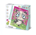 Аппликация из пайеток и страз. Панда (Т-Ц)