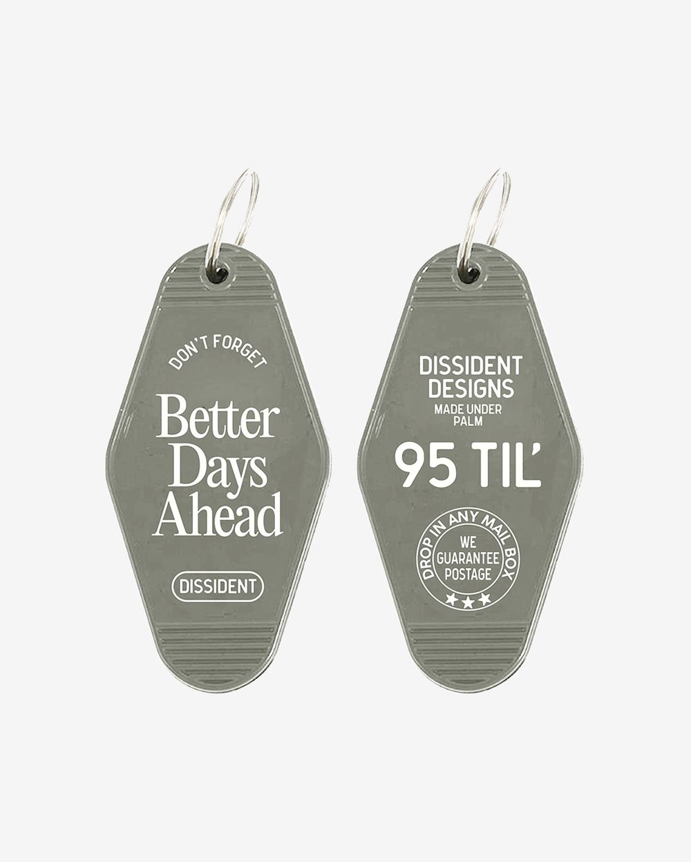 Брелок Dissident Keytag серый