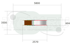 Детская горка Цветик H=950 Г043 для игровых площадок