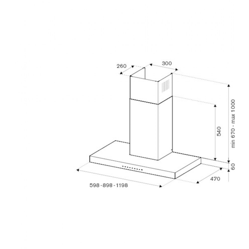 Вытяжка настенная Bertazzoni KT90MAS1NEC