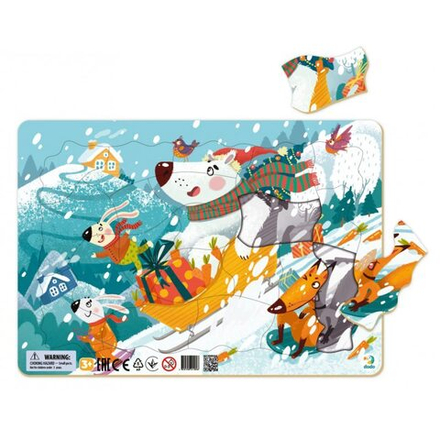 Додо - Рамочный пазл Новогоднее приключение 21 шт. 300354