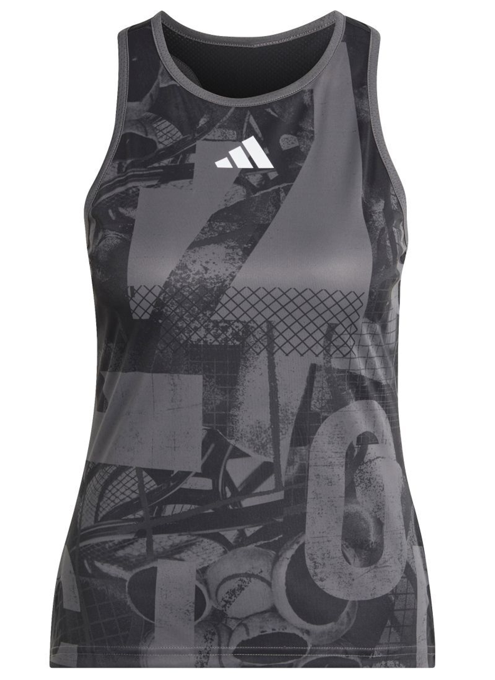 Женский топ теннисный Adidas Club Graphic Tank - серый