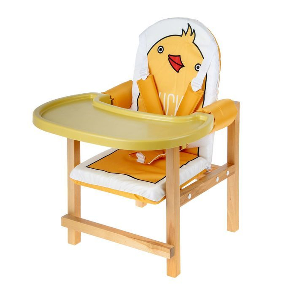 Стол-стул для кормления "DUCKY" (желтый) лакированный