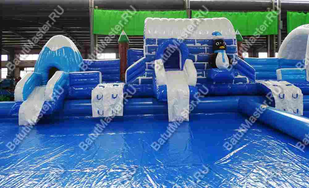 Надувной наземный аквапарк «Мишка на полюсе» 23*13*5 м