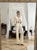 Брюки классические, Белый