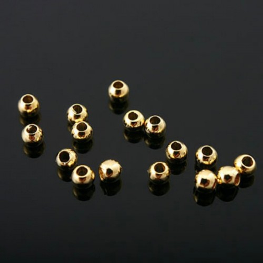 3770-з Бусина разделительная 2мм, позолота (10шт)