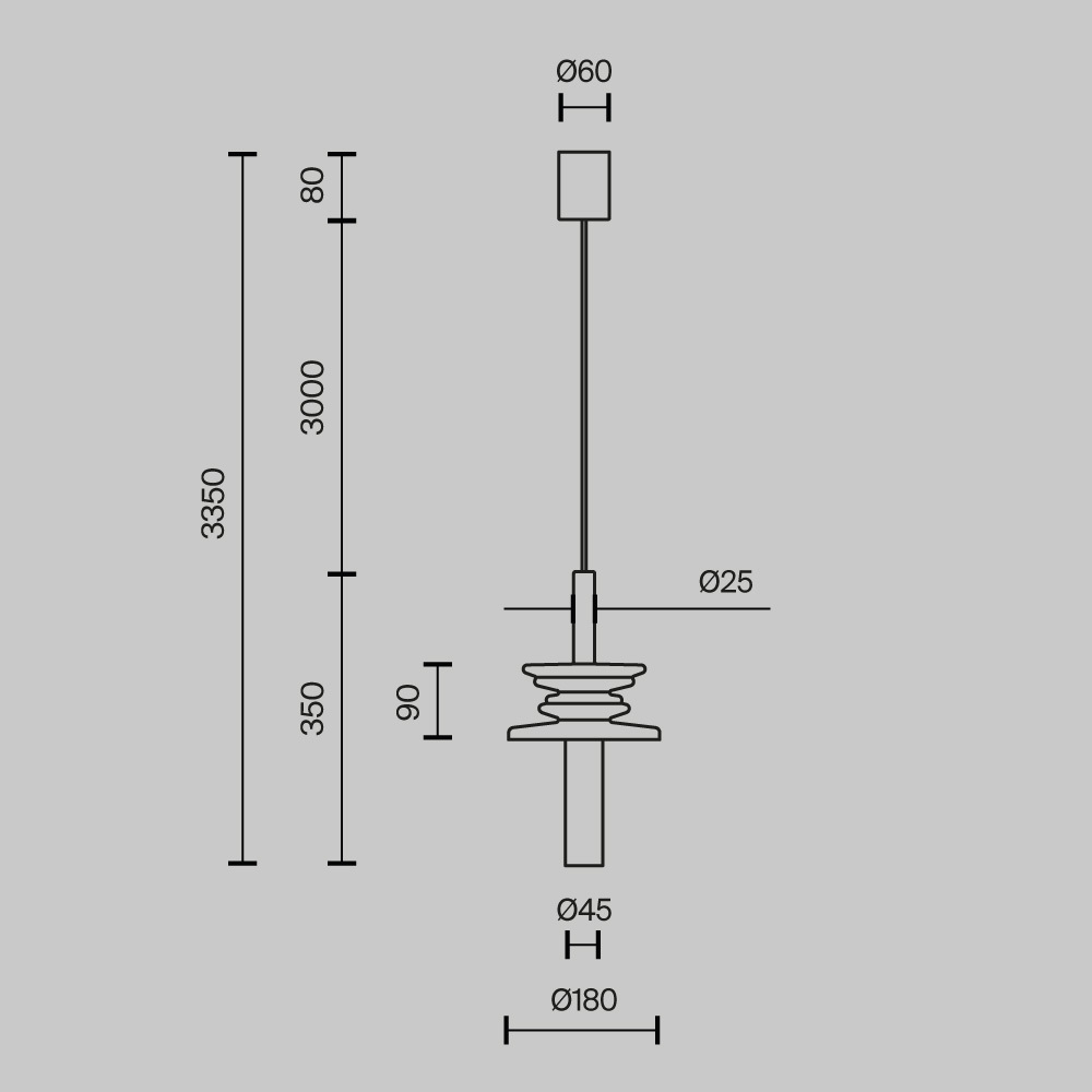 Подвесной светильник Maytoni Sound Wave MOD255PL-01B3